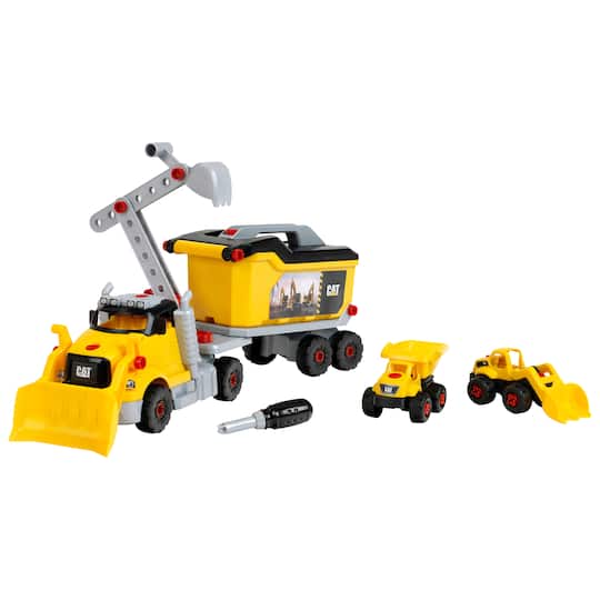 Theo Klein CAT® Excavator Tool Truck 4-in-1 Set